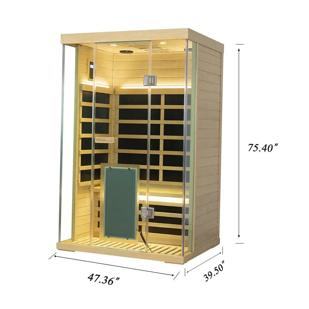 Wizzisaunas 2 Person Hemlock Infrared Sauna
