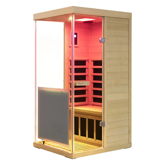 Wizzisaunas Mini 1-2 Person Hemlock Indoor Infrared Sauna